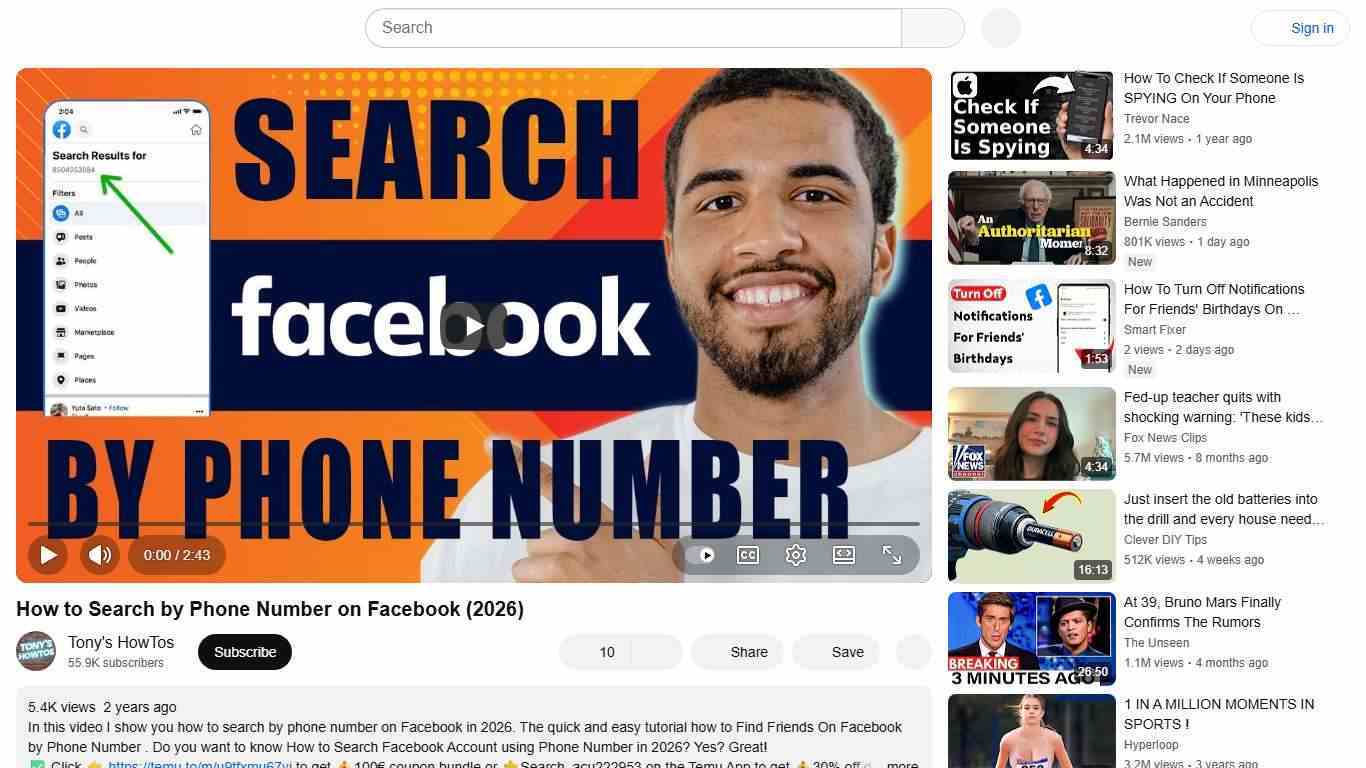 How to Search by Phone Number on Facebook (2026) - YouTube