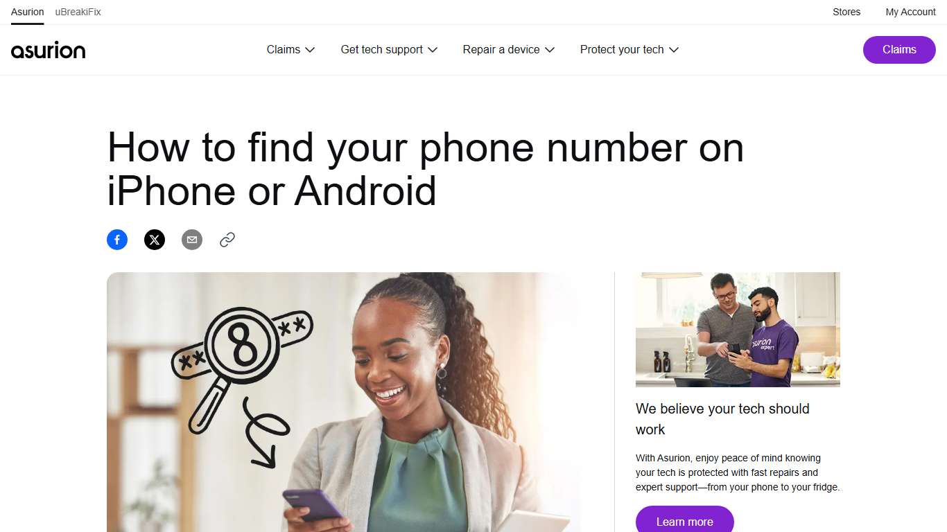 How to find your phone number on iPhone or Android | Asurion